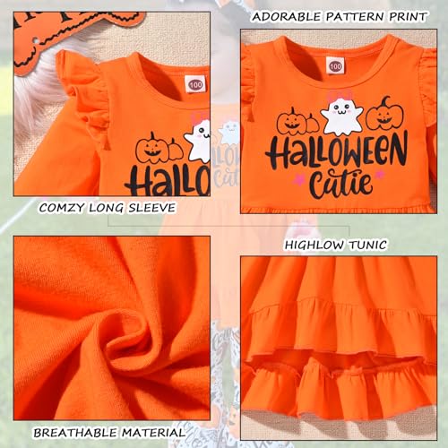 HINTINA Toddler little Girl Bell Bottoms Tunic Floral Outfits Ruffle Long Sleeve Fall Winter Clothes Set4