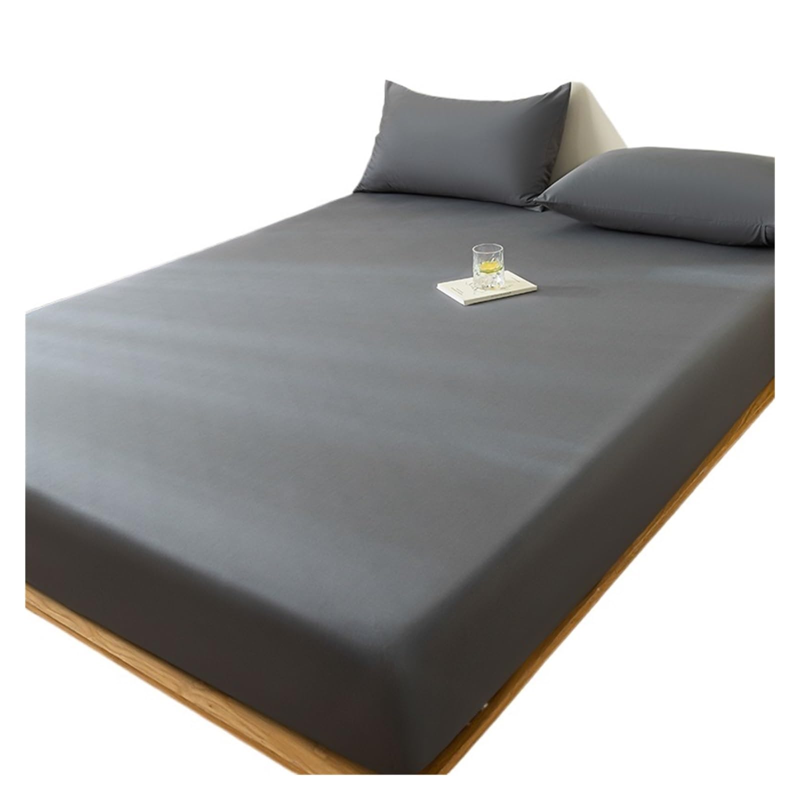 Protège couette imperméable gris contre les taches de sueur pour matelas King Size