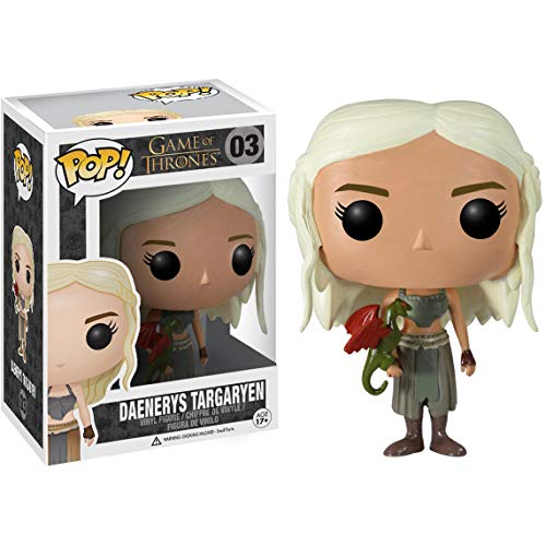 Funko Daenerys Targaryen: Juego de Tronos x POP! Figura de vinilo y 1 POP! Paquete de protector gráfico de plástico PET compatible [#003 / 03012 - B]