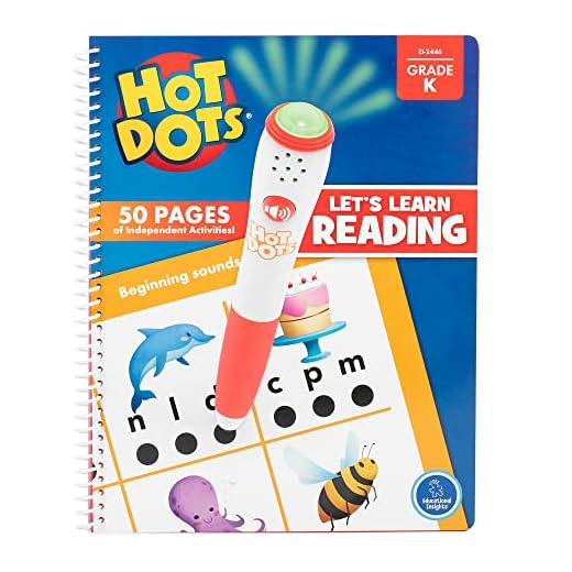 Educational Insights Hot Dots Let's Learn Kindergarten Reading - Learn to Read Kindergarten Workbook, Ages 5+