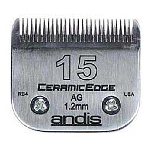 Andis Stainless Steel Pro Quality Grooming Ceramic Edge Clipper Blades Choose Size !(# 15 = 1.2mm)