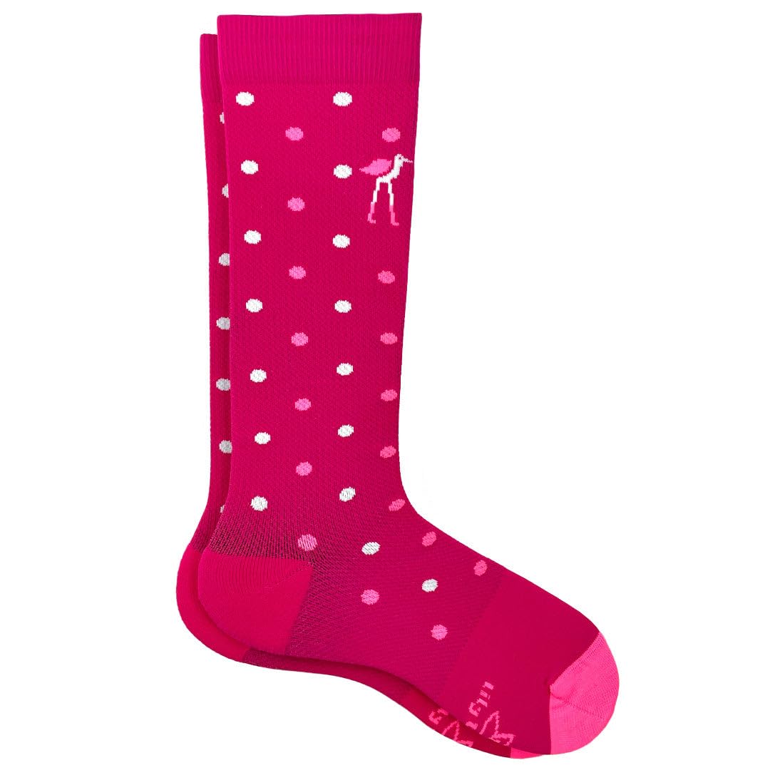 Lily Trotters Women's Designer High-Performance Compression Socks, Dots a Plenty