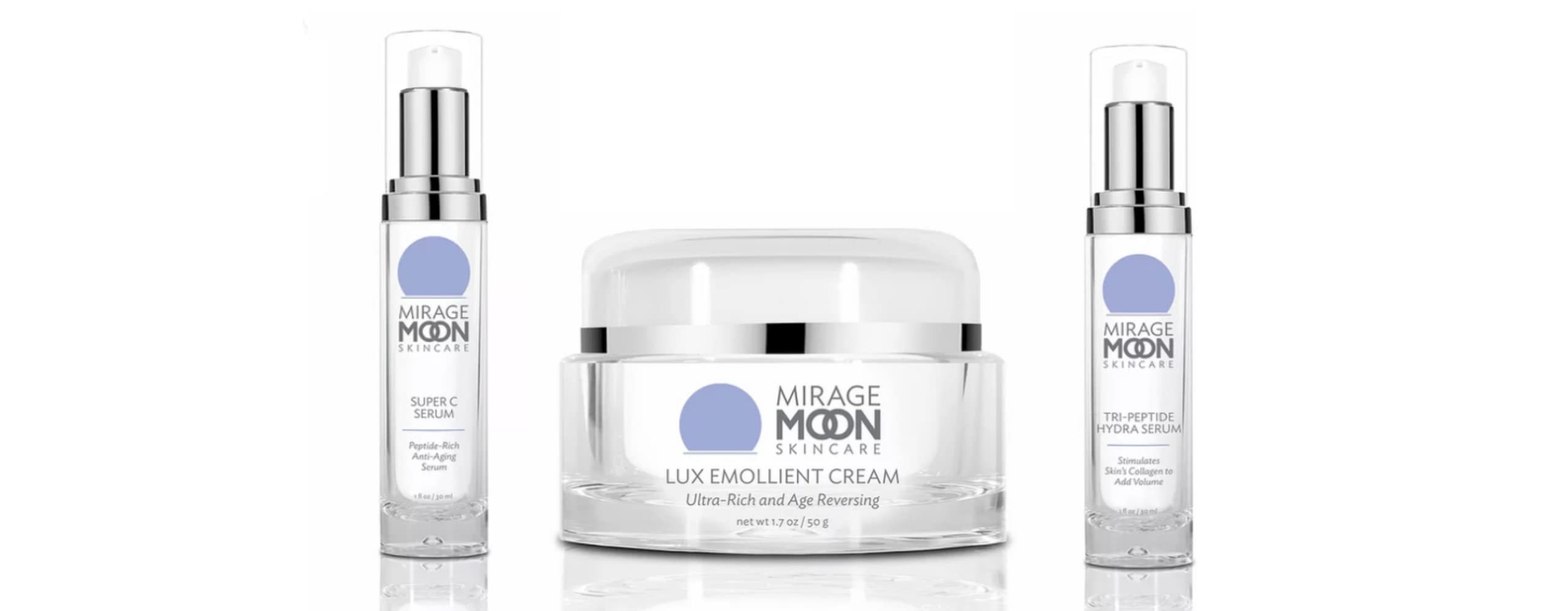 Super C Serum, Tri-Peptide Hydra Serum & Lux Emollient Cream - Tailored to Your Skin Needs. All-Natural, Cruelty-Free, Vegan-Friendly & Gluten-Free for Women