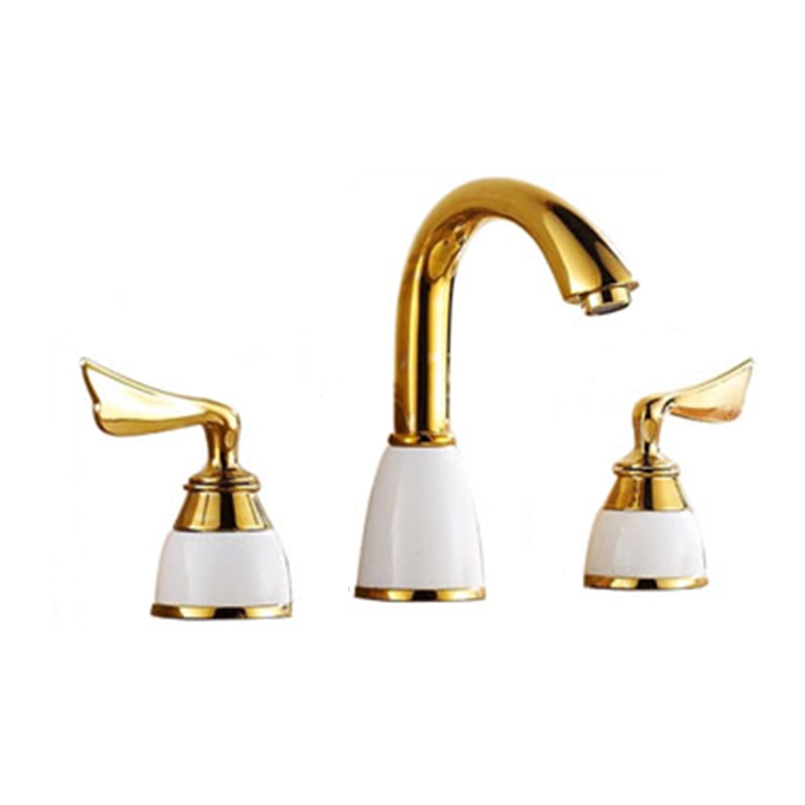 Rubinetti da bagno a due maniglie in stile retrò in ottone nero oro argento tre fori rubinetti da bagno diffusi maniglia in cristallo rubinetti per lavabo da bagno contengono linee di alimentazione