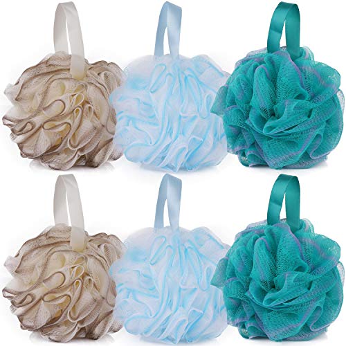 Bath Shower Sponge Loofahs 6 Packs 50g Each Mesh Pouf Body Scrubber Exfoliator