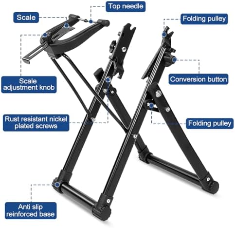 Miniatura 5 de Soporte Truing, soporte de tronzado de ruedas, soporte de mantenimiento de ruedas de neumáticos, soporte plegable para neumáticos mecánico para el