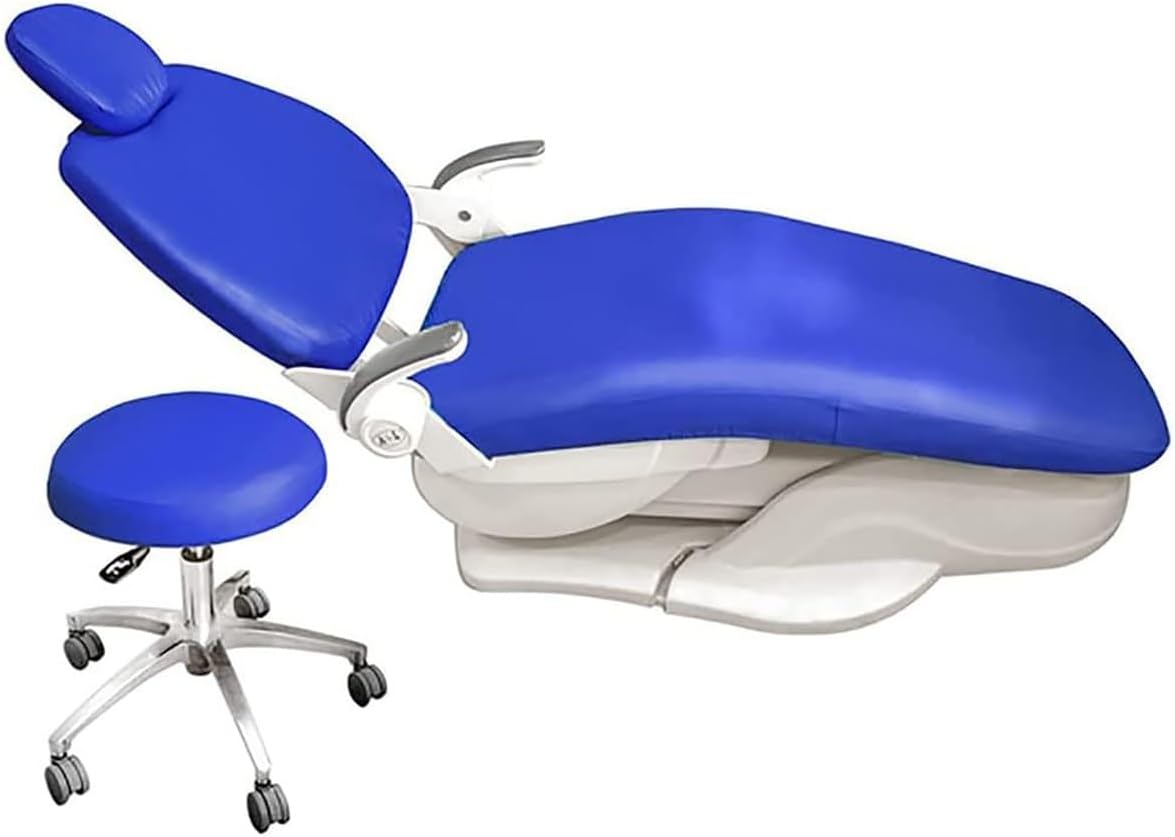 4pcs/Set Protective Full Dental Chair Cover Advanced Milk Silk + Composite Film Waterproof Material, for Dental Chair, Seat, Headrest (Color : A)