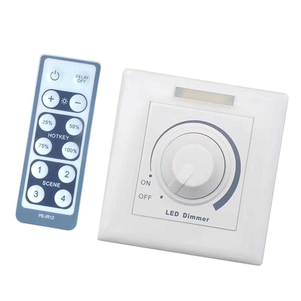 150W Rotary LED Dimmer Dimmable Switch with IR Remoter for Power Supply