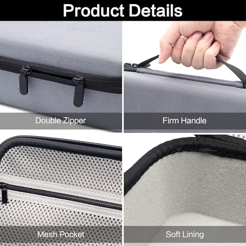 Image of Face Shadow Hard EVA Travel Sunglasses Organizer Case, Adjustable Slot For Multiple Pairs, Portable Eyeglasses Storage Box for Men Women - 8 Slots