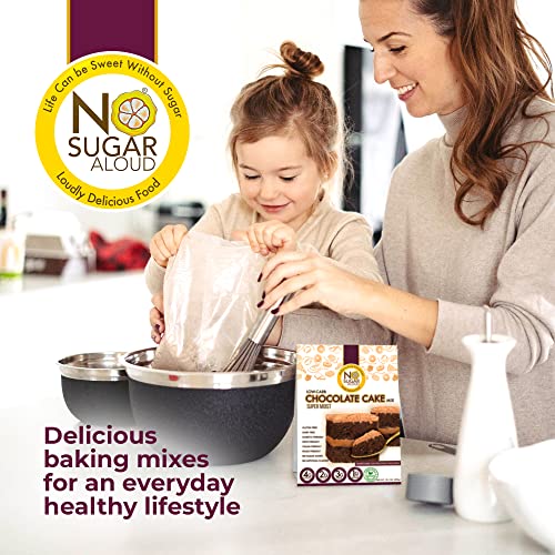 Low Carb Chocolate Cake Mix, Gluten-Free & Plant-Based Keto Baking Mix, High Protein, High Fiber, Natural, No Artificial Flavors, Dairy-Free & Paleo-Friendly, No Added Sugar, 13.1 Oz - No Sugar Aloud #TOP3