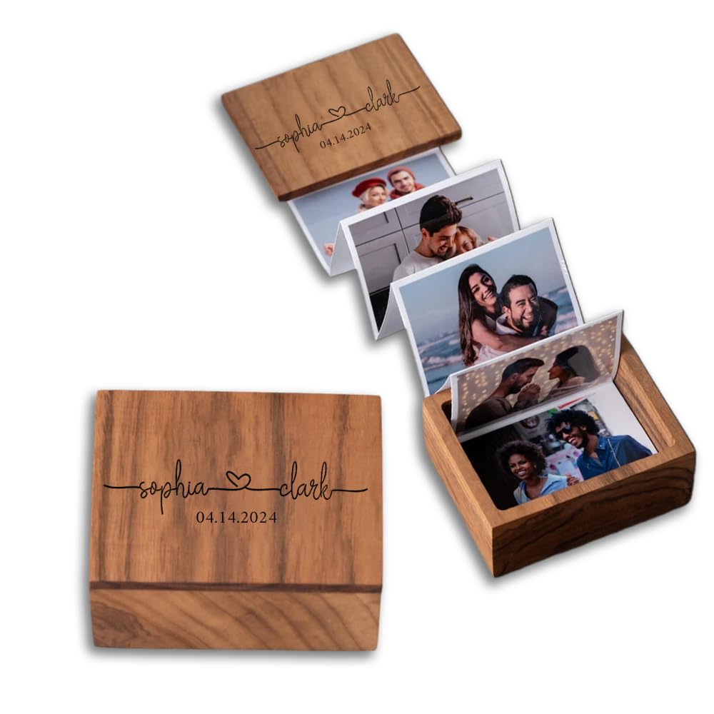Noni Personalized Pull Out Photo Wooden Box, Custom Photo Gifts, Gifts For Him, Gifts For…