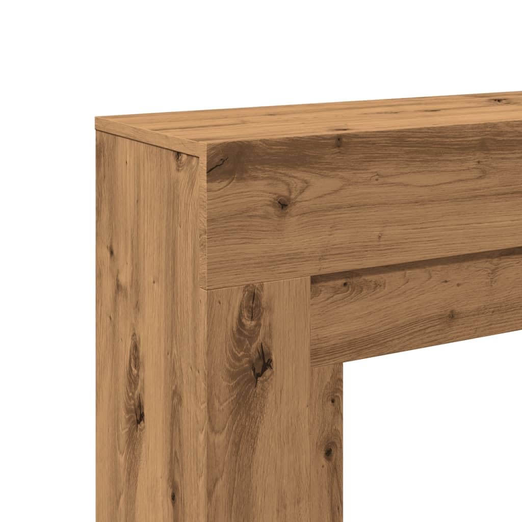 Gecheer Cornice per Camino, Design Funzionale con Ripiano e Compatibilità LED 100x30x87,5 cm in Truciolato per Soggiorno e Salotto