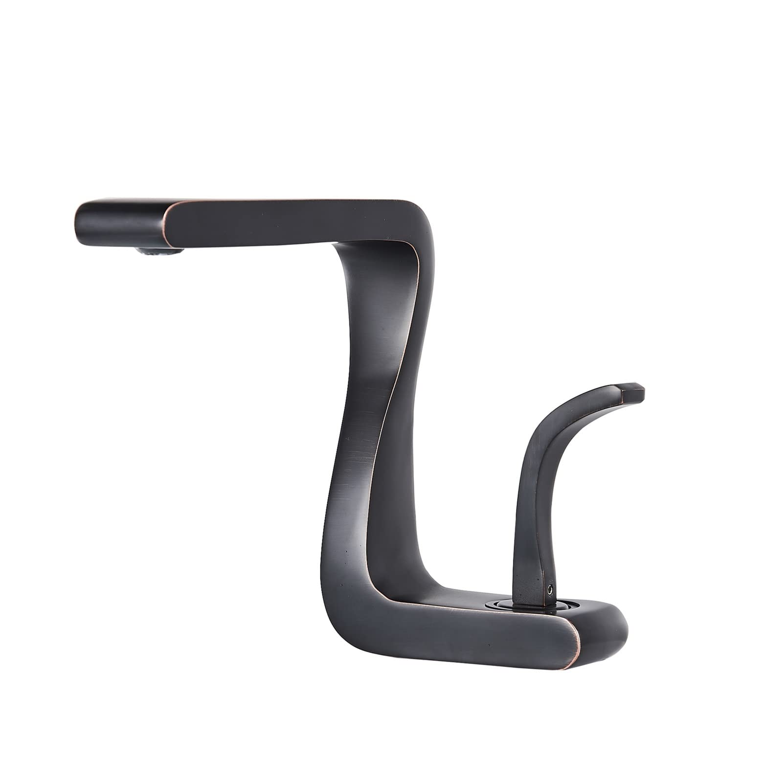 Basin Faucet Bathroom Curved Water Tap Sink Faucets Single Handle Mixer Tap Z Style Hot Cold Water Taps Easy to Install(ORB)