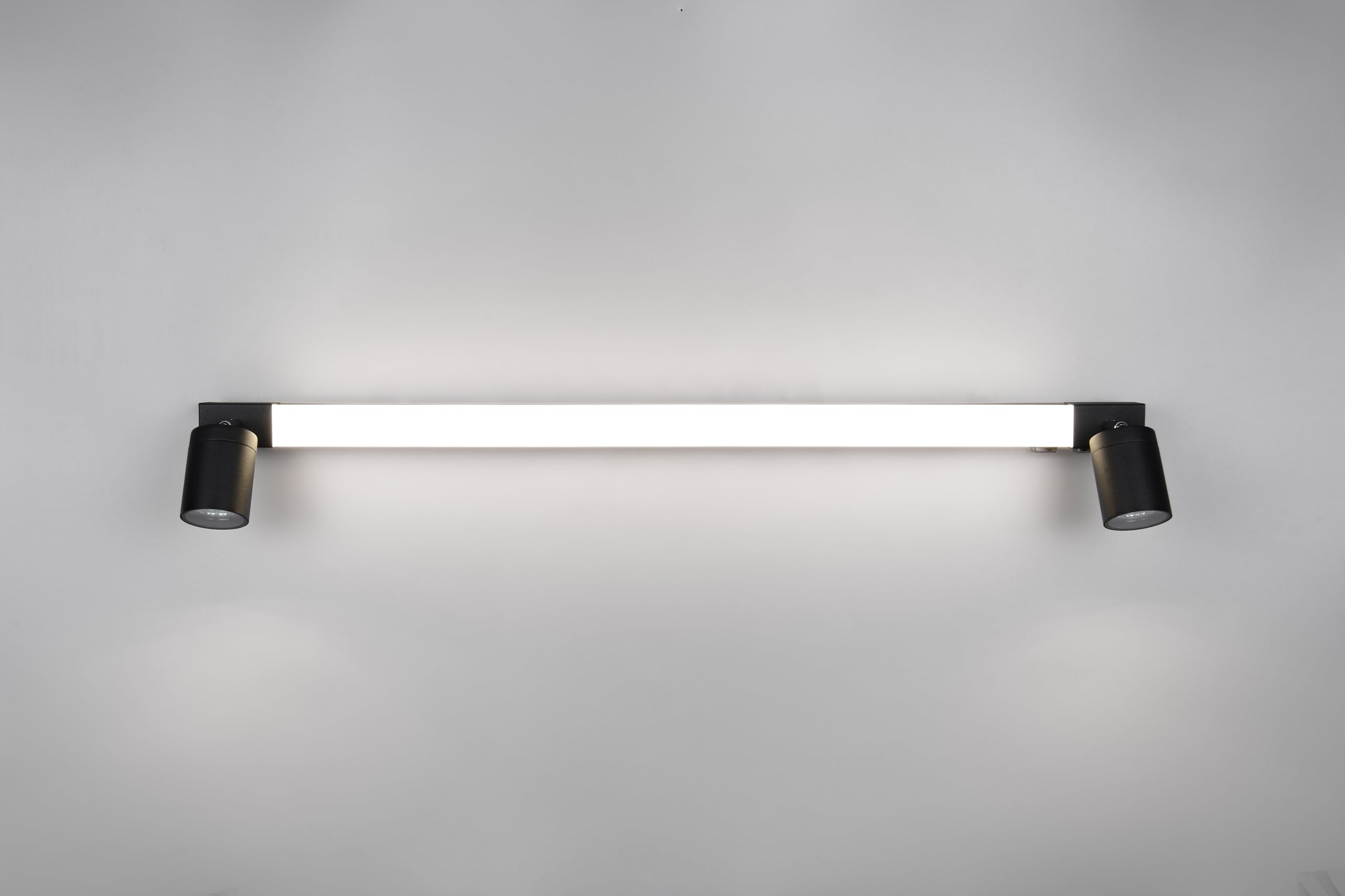 Trio Leuchten LED Badezimmer Wandleuchte Enrico 281479332, Metall Schwarz matt, 9 Watt LED, exkl. 2x GU10, Lichtfarbe einstellbar