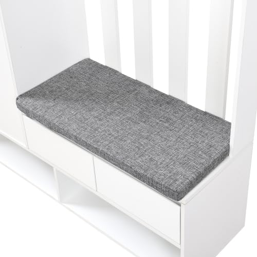 Flurgarderobe Garderobenset Garderobe Stecktafel mit Sitzbank & Stecktafel - Weiß, Schuhschrank Multifunktional mit 4 Haken & gepolsterter Bank, schmale 100 cm Breite für Eingangsbereich & Waschküche