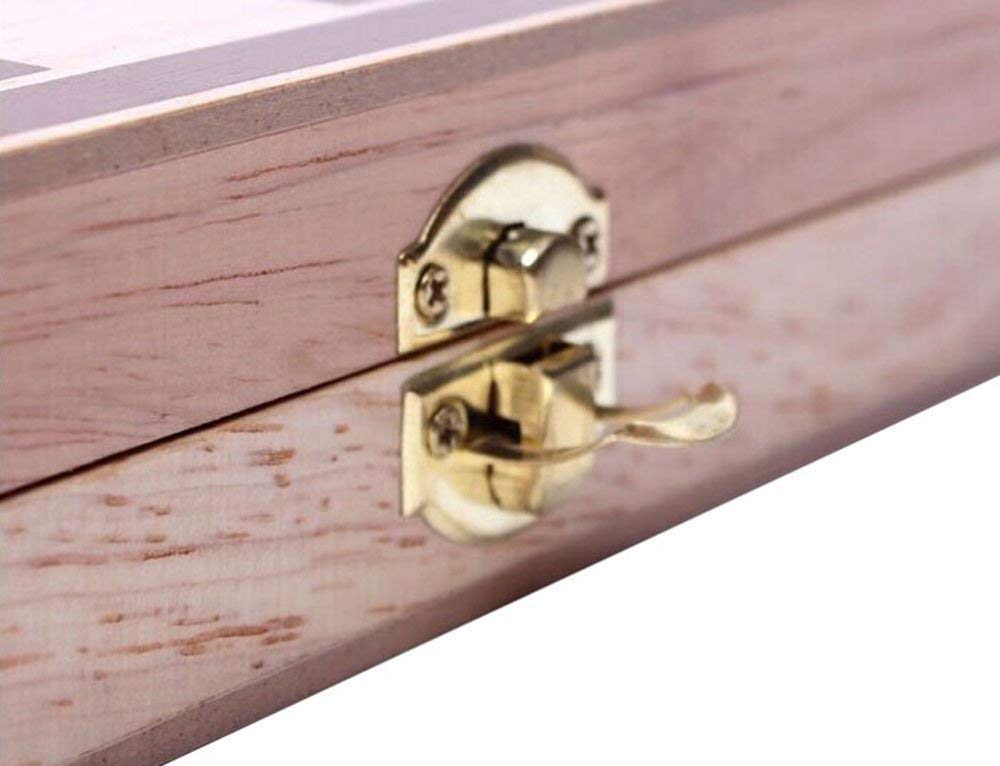 Riesiger Korb AM46. – Schachbrett aus Holz mit 32 Spielfiguren, große Größe (30,5 cm), Gesellschaftsspiel