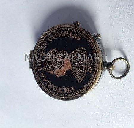 NauticalMart Brass Poem Compass