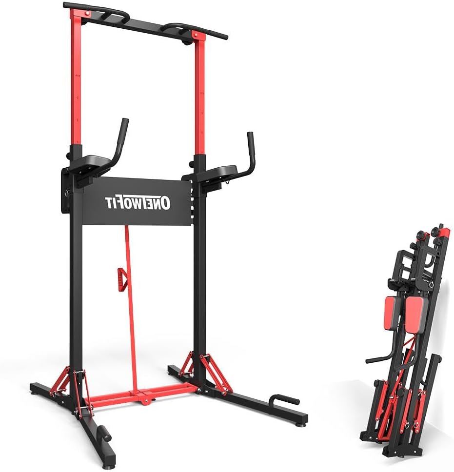 Foldable Power Tower: Multi-Function Dip Station