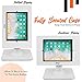 Pyle Anti Theft Tablet Security Stand - Table Mount Desktop Ipad Kiosk Stand w/Lock and Key Mechanism, 90° Rotate 75° Tilt - iPad, iPad Air, iPad Pro, Samsung Galaxy Tab A (2021) PSPADLK18, White