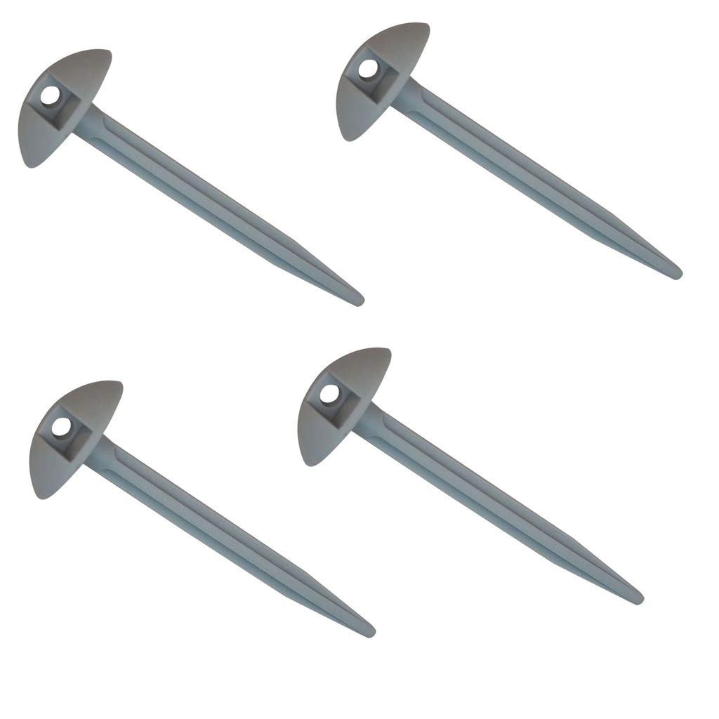 Ogquaton 50 x Ground Sheet Plastic Tent Pegs Awning Carpet Pegs Heavy Duty Grey Creative and Useful