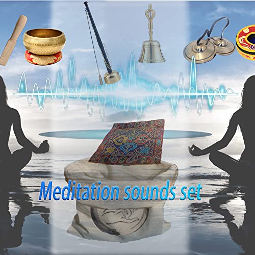 8 Pcs Tibetan Buddhist Meditation Bells Set,3.1Inch Singing Bowl Set,2.5Inch Tingsha Bells,7.5Inch Brass Bell Dorje Vajra,,Singing Scripture Implement,8Inch Dharma Mat And Zen Bag #TOP5