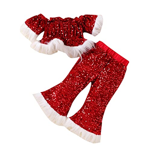 Ensemble de fêtes de Noël pour fille d'une finition haut de gamme Rosso