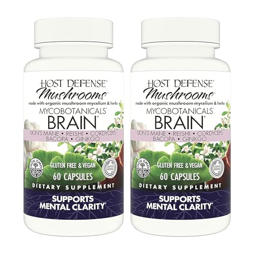Image of Host Defense MycoBotanicals Brain Support, 120 Capsules (2 Units of 60 Ct)