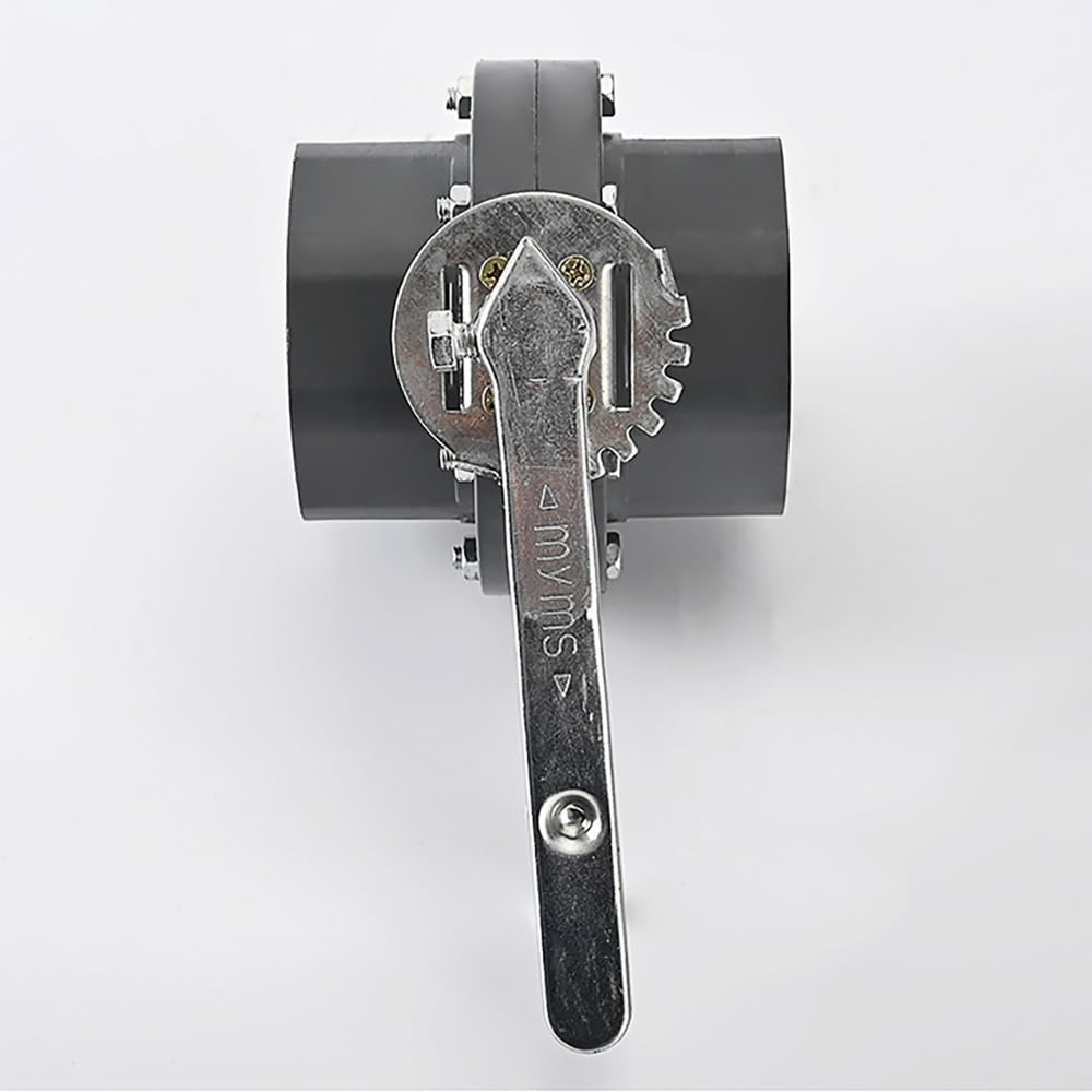 Válvula De Mariposa De PVC De 90mm, 110mm, 125mm, 160mm Y 200mm, Conexión Soldada Por Encastre, Mango De Plástico/galvanizado, For Un Control Eficiente Del Agua De Riego.(Galvanized handle,160mm)