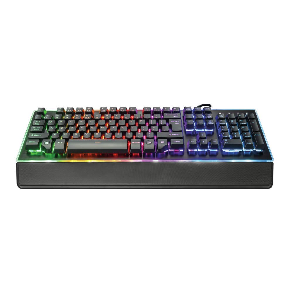Trust Gaming Trust GXT 860 Thura Tastiera Gaming Semi-meccanica LED, Piastra Superiore in Metallo, Nero [Italia]