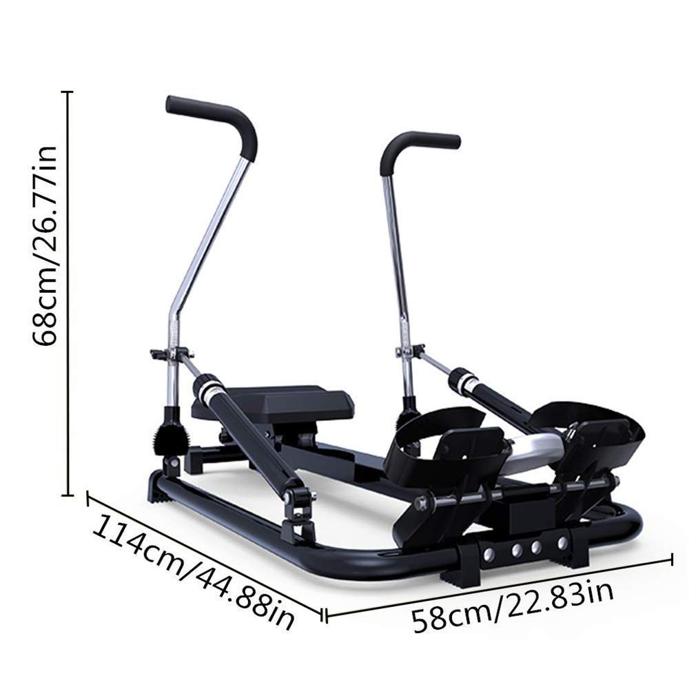 Sprzęt fitness Wielofunkcyjny domowy kompaktowy magnetyczny wioślarz, cichy hydrauliczny wioślarz, trening talii, sprzęt fitness sportowy, podwójna regulacja oporu z monitorem LCD