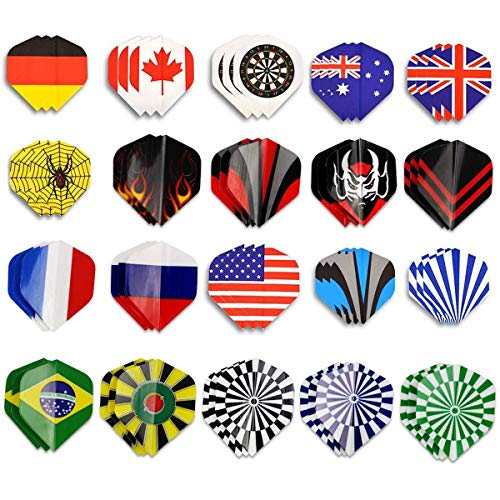 mi ji 60 PCS Assorti Motif Dart Vols Darts Durable Tail ESCADRE Dart Jeux Accessoires