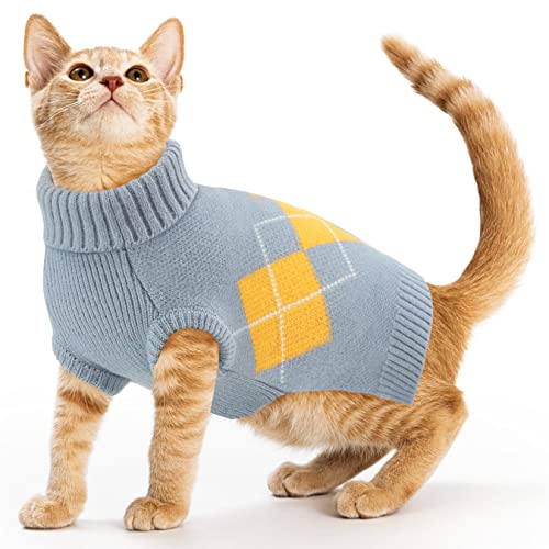 Katzenpullover Mit Reißverschluss - Anti-Haarausfall Body Für Katzen Grün S