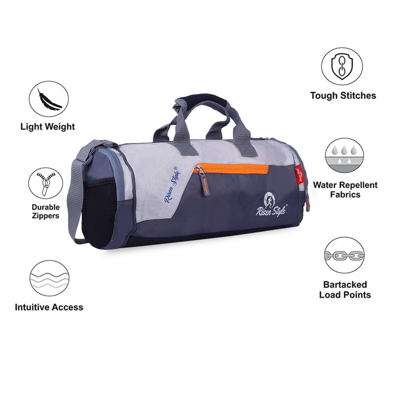 Image of Unisex Duffle Bag Gym Bag Workout Duffle Athletic Duffle Bag Gender-Neutral Gym Bag(Grey)