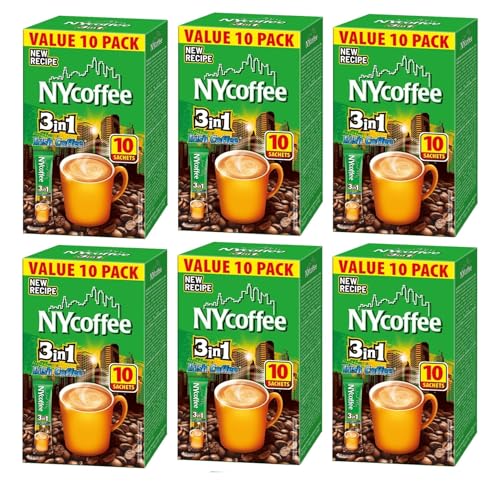 Image of NY Coffee 3in1 Irish Coffee Sachets x10 (Pack of 6, Total 60 Sachets)