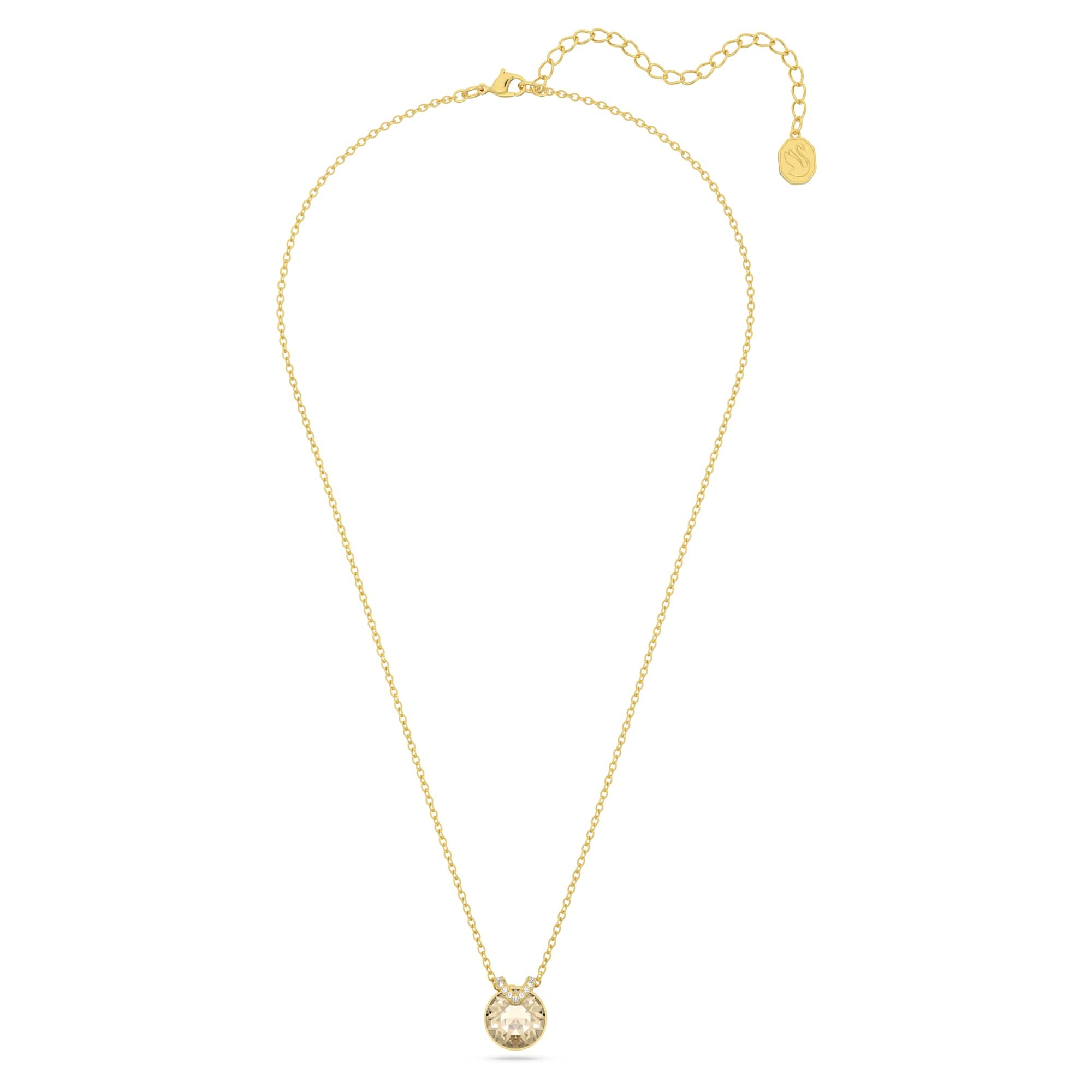 Swarovski Wisiorek Bella V, Szlif okrągły, W odcieniu złota, Powłoka w odcieniu złota