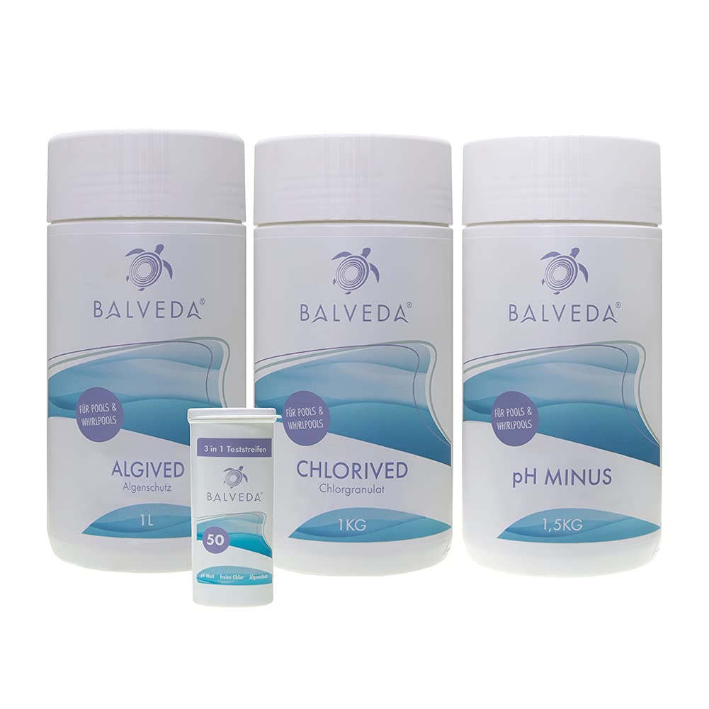 BALVEDA 4 in 1 Wasserpflege-Set für Pool & Whirlpool