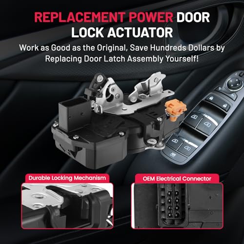 Image of SYERAL Power Door Lock Actuator FR Front Right Passenger Side Latch Motor Compatible with H2 2003-2007 Replaces 15816390 15134817 15182170 15254038
