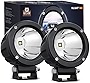 Nilight Motorcycle Led Pods 2PCS 3Inch Spot Round Led Offroad Fog Light 1065LM Built-in EMC Driving Lights Auxiliary Light for Motorbike SUV ATV Truck Boat Tractor Forklift, 5 Years Warranty