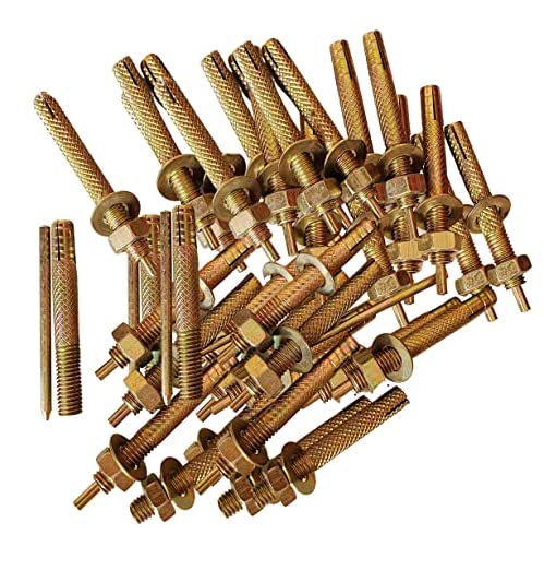 TheMujtaba Hard Metal Pin Type Anchor Fasteners (10 MM x 75 MM), (Pack of 24 Pieces) (B0BTMTPB67) Amazon Price History, Amazon Price Tracker