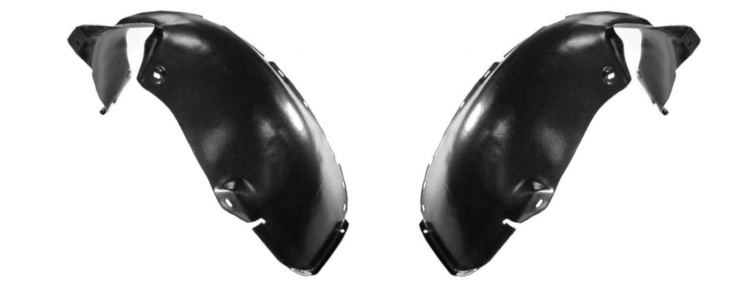 Parts N Go 1999-2005 Volks Jetta Golf Fender Liner Pair Drier & Passenger Side LH/RH Splash Guard - VW1249103, 1J0809957