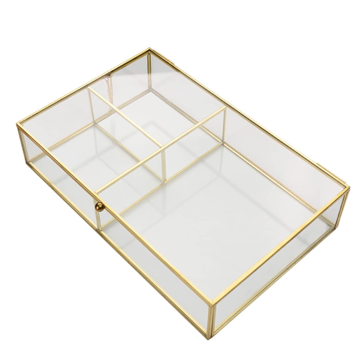 Boîte à bijoux solution de stockage en verre pour bureau