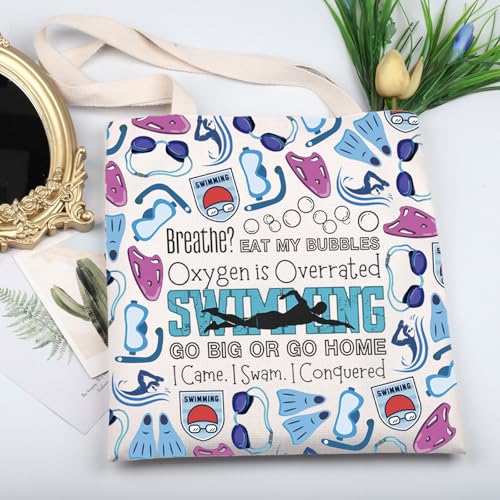 Bolsa tote de lona para natación y entrenamiento miniatura 3
