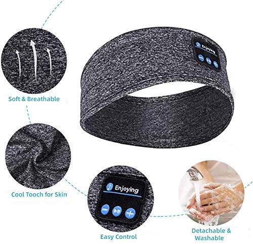 Cuffie per Dormire, Bluetooth 5.0 Sonno Cuffie Fascia Sportiva con Ultra Sottili HD Stereo Altoparlanti, Perfette per Sport,Laterali,Viaggi Aerei, Insonnia,Meditazione e Relax - Image 6
