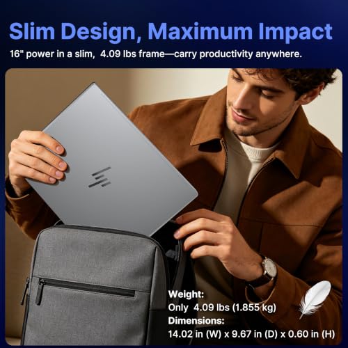 Image of HP OmniBook X Flip 2-in-1 Copilot+ PC Laptop, 16 inch FHD+ OLED Touchscreen, AMD Ryzen AI 9 465, 32GB LPDDR5X, 3TB Storage (2TB SSD+1TB Docking Station), Backlit Keyboard, Wi-Fi 7, Win 11 Pro, Silver