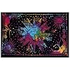 THE ART BOX Arazzo colorato con costellazione del sole e della luna, 75 x 100 cm, decorativo, tintura a nodi, psichedelico, da appendere alla parete, per camera da letto estetica #3