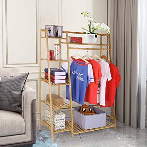 House of Quirk Store House of Quirk Bamboo Wood Clothing Rack 130CM - Image 5