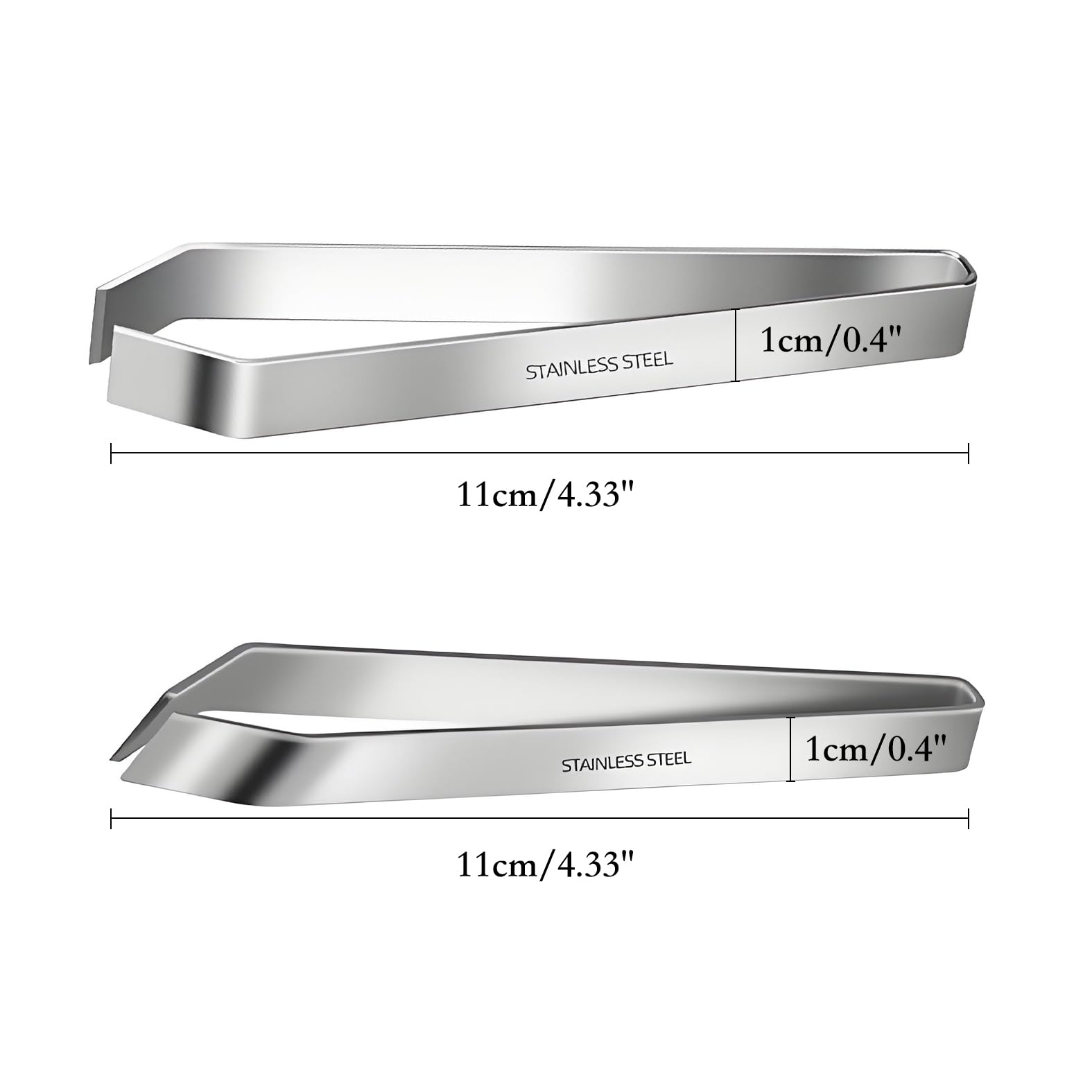 LVYKING 2 Pcs Fish Bone Tweezers, Stainless Steel Flat and Slant Pliers for Removing Meat Hair, Kitchen Salmon Trout