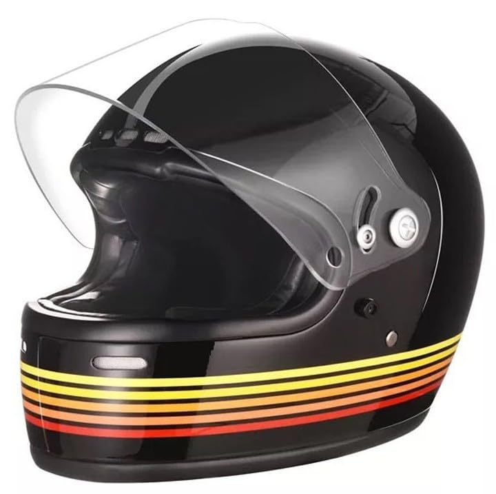 Casque Moto Vintage Xiaokesong - Cuir Réglable 54-60cm - Avec Lunettes UV Et Visière - Style Rétro Lunettes De Casque Retro
