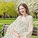 Neblueum Muslin Nursing Cover for Breastfeeding Moms - 100% Cotton Lightweight & Breathable Privacy Shawl with Adjustable Rigid Hoop | Multi-use Apron (Botanical Blooms)