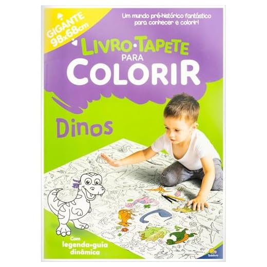Livro-Tapete para Colorir: Dinos